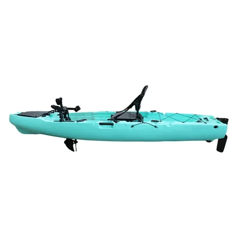2023 Hot Pedal Kayak For Fishing 10.5FT Sit On Top Single Seat Plastic Fishing Kayak With Pedal Drive And Wheel