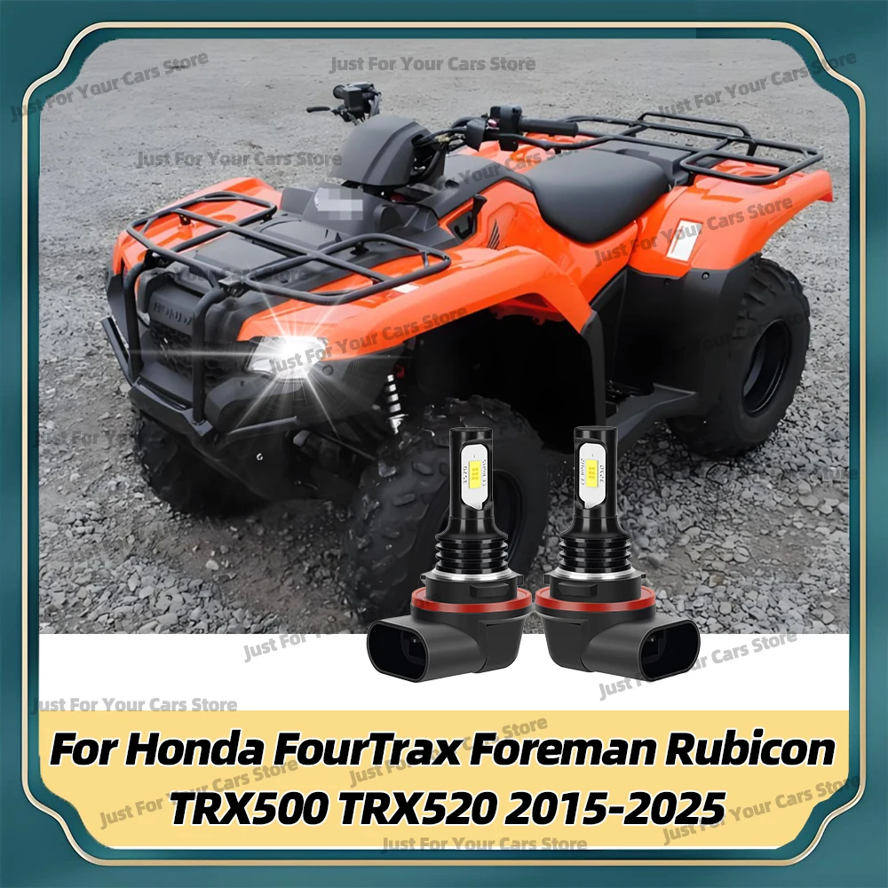 2 шт. светодиодных ламп для фар 12В с чипами CSP 3570 для Honda FourTrax Foreman Rubicon TRX500 TRX520 TRX 500 520 2015-2025