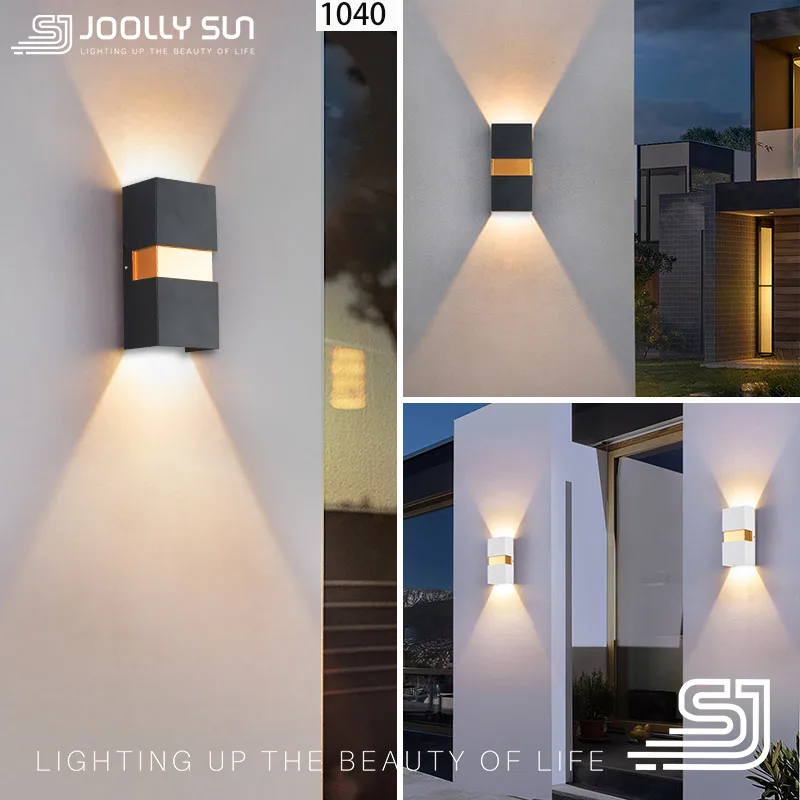 JoollySun Wall Light Outdoor Lamp Home Decor Lighting for Balcony Garden LED Waterproof Aluminium Modern Wall Mounted Sconces