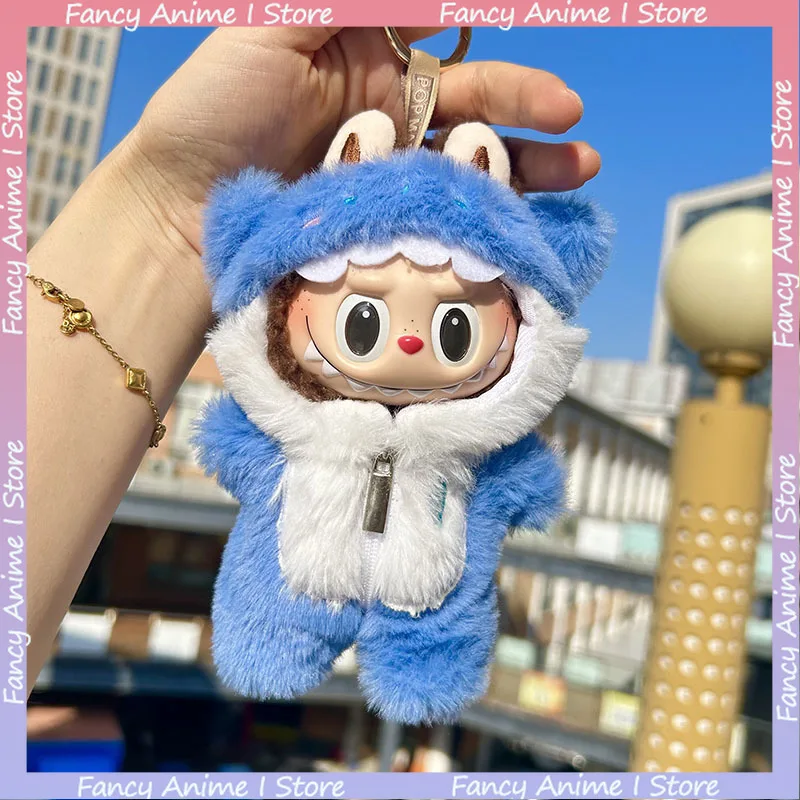 Macacão de tubarão kawaii para boneca labubu, roupas, acessórios para coreia, kpop exo labubu, roupas, presente diy para v1 v2 v3 labubu