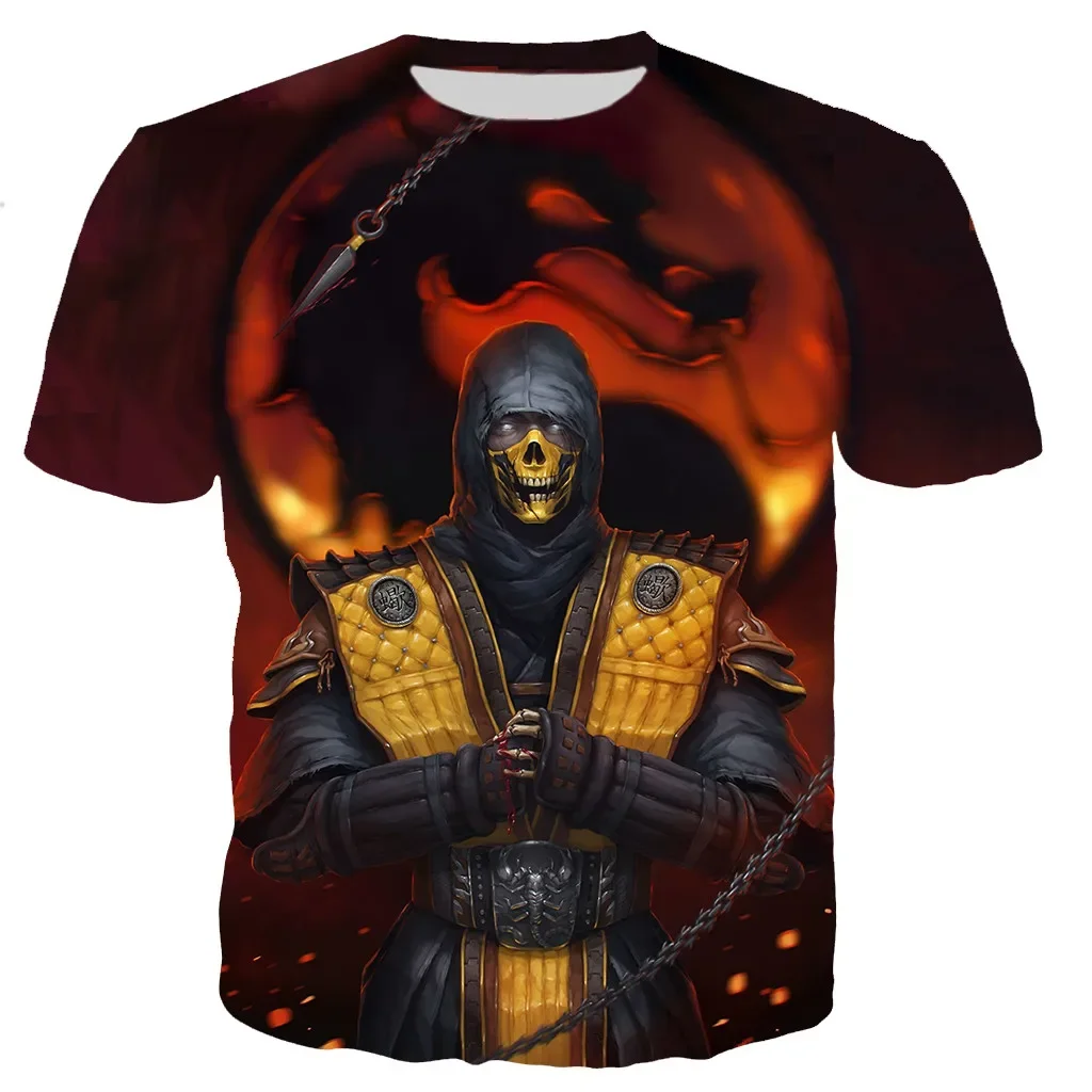 T shirts Fighting Game Movie T-Shirts Mortal Kombat 11 3D Print TShirt Fashion Kids Casual T-shirt Boys Girls Oversized Tops