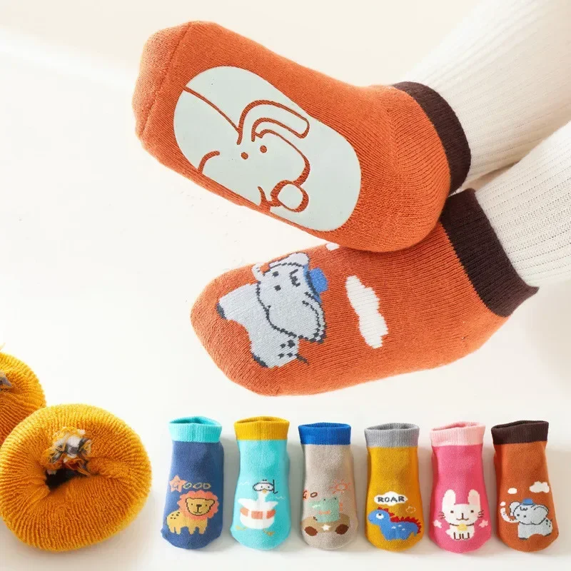 Warm Newborn Sock European Style Lovely Cartoon Animal Sock for Toddler Boy Girl Spring Autumn Indoor Non-slip Floor Sock