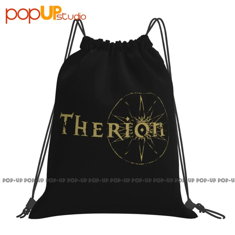 Therion Distressed Band Drawstring Bags Gym Bag Portable Bags For Travel