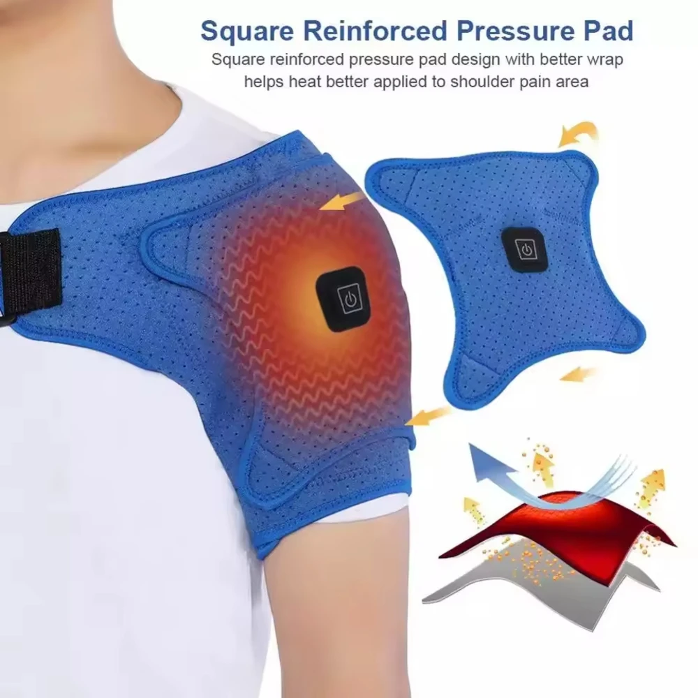 

Electric Heating Shoulder Belt Double Use Knee Brace Belt USB Heated Shoulder Support Brace Wrap Rotator Cuff Shoulder belt