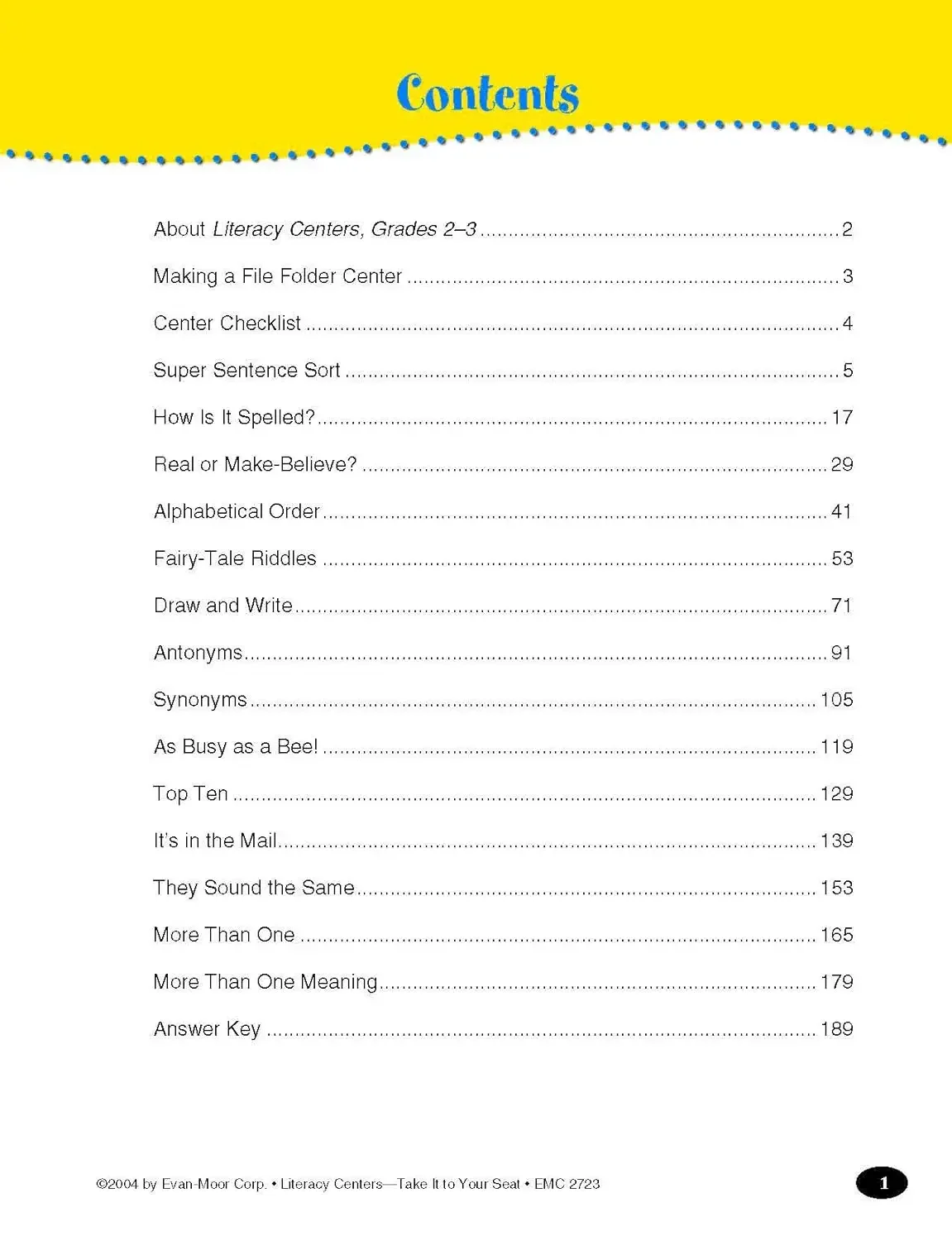 Evan-Moor Take It to Your Seat Literacy Centers, Grades 2-3 Workbook,aged 7 8 9 10, English book 9781557999764
