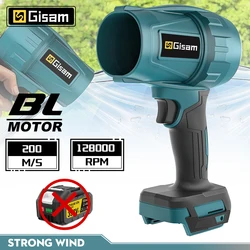 Gisam 200M/S Brushless Electric Blower Turbo Jet Fan Violent Electric Air Blower Handheld Power Tools for Makita 18V Battery