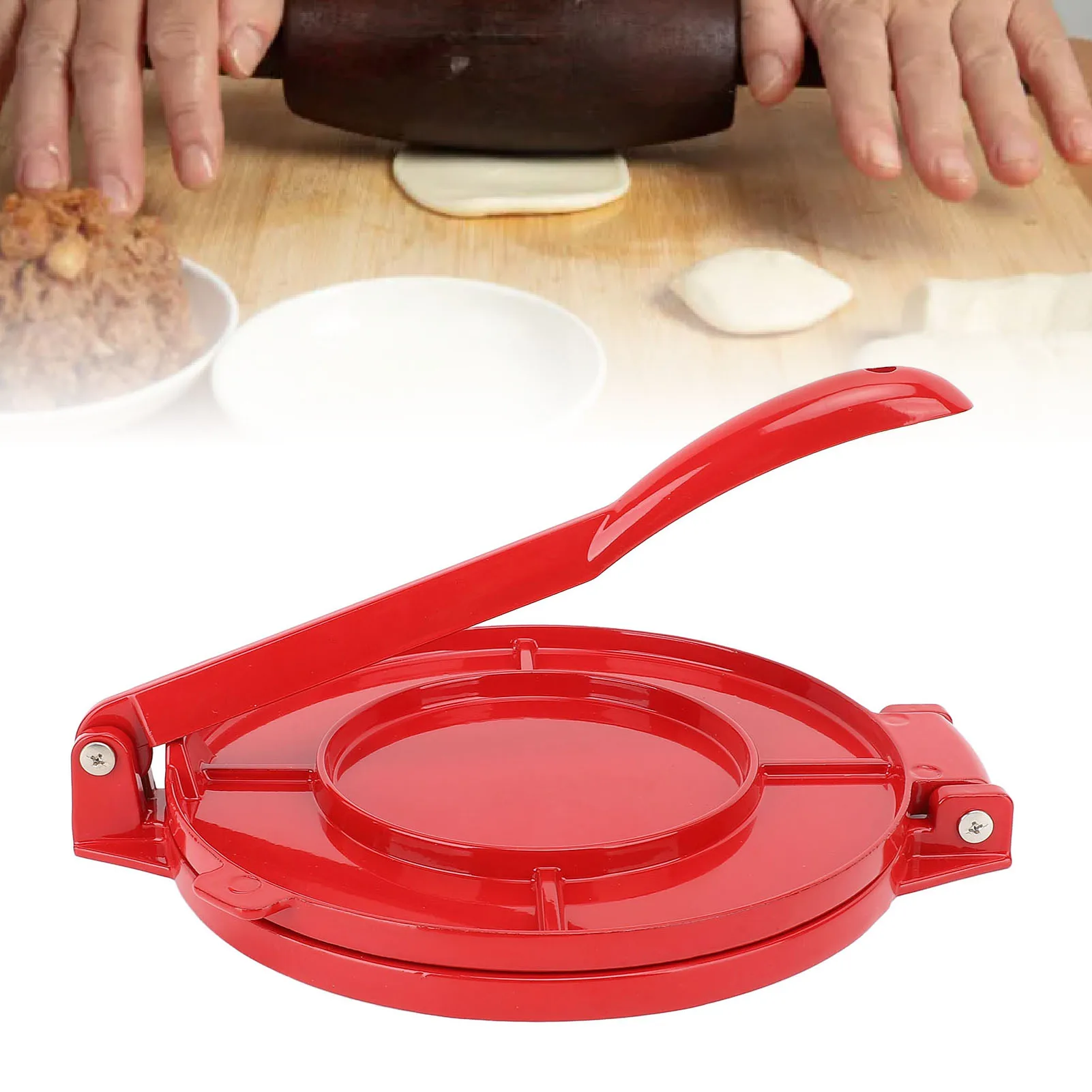 Manual Tortilla Press with Handle Aluminum Alloy Flatbread Dumpling Skin Maker Multifunctional Dough Press Machine