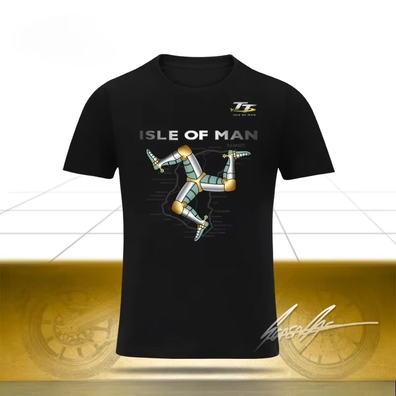 دراجة نارية جزيرة مان Tt الطريق سباق الدراجات النارية ركوب الدراجات النارية ملابس موتو GP عشاق الدراجات النارية الرجال والنساء الصيف قصيرة الأكمام