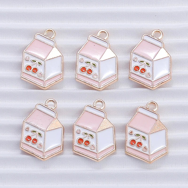 10 Stück Mix süße Sommergetränk Charms Emaille Eis Popsicle Charms Anhänger für Schmuckherstellung DIY Ohrringe Halskette Handwerk Geschenk – Detail 26
