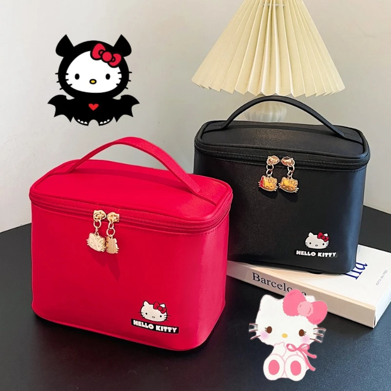 

Sanrio Hello Kitty Cosmetics Storage Bag Multifunctional Makeup Bag Travel Toiletries Organizer Box Anime Girl Make Up Bags Gift