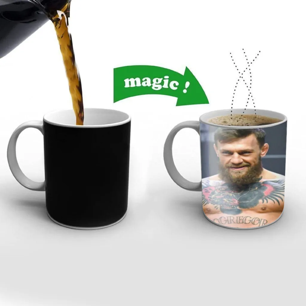 C-CONOR MCGREGOR Free shipping Mug Changing Color Ceramic Coffee Mugs Magic Tea Cup Best Gift