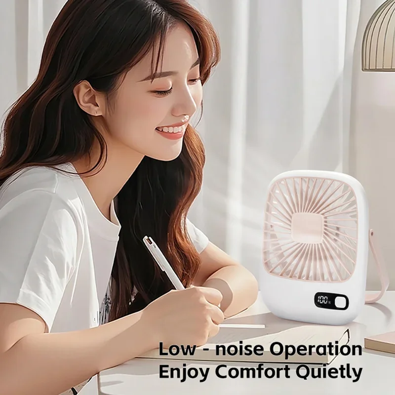 سطح المكتب مروحة قابلة للطي LED شاشة ديجيتال USB قابلة للشحن الألوان الطازجة المحمولة مكتب غرفة نوم مراوح كهربائية قابلة للتعديل