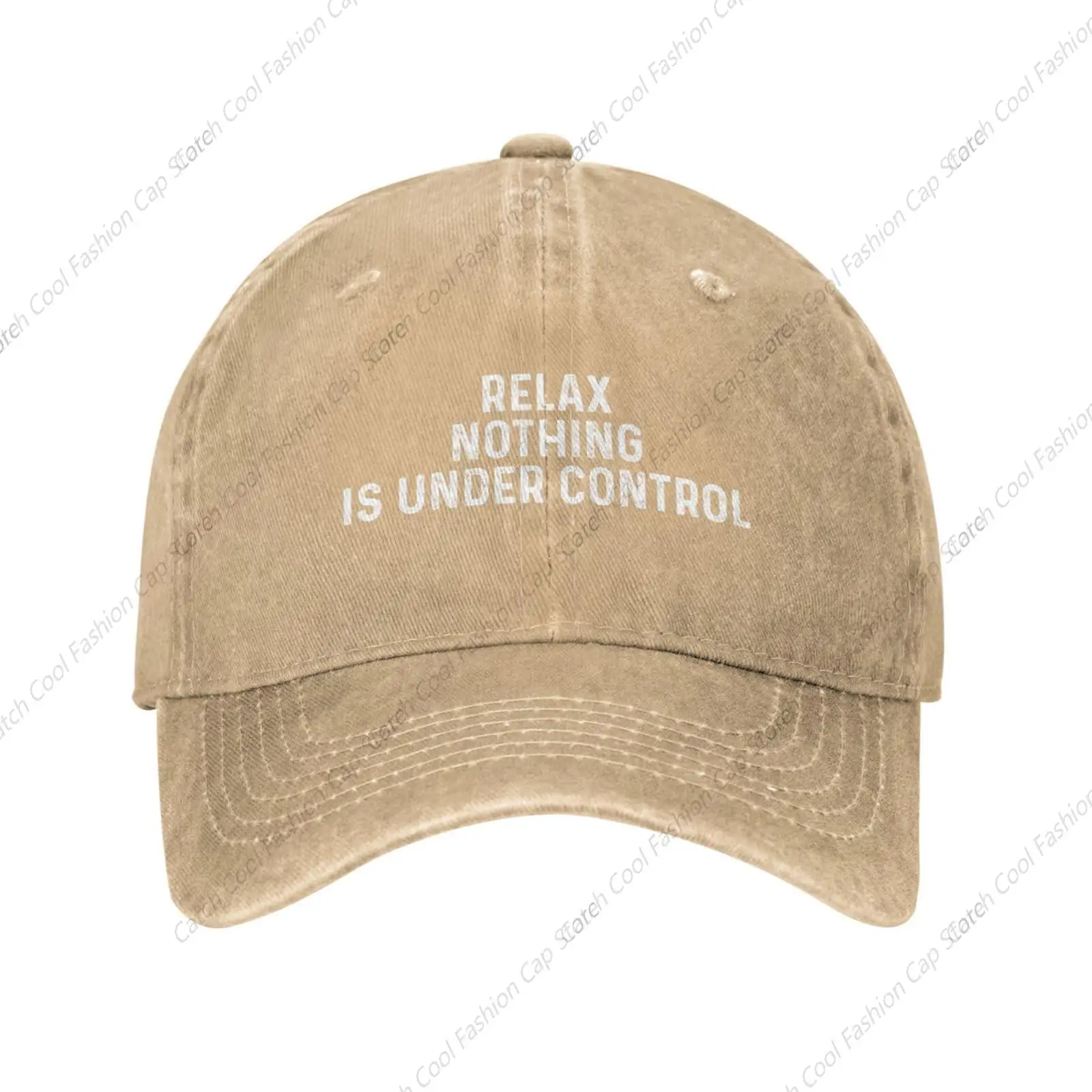 Relax Nothing is Under Control Baseball Cap for Men Women Trucker Dad Hats Funny Washed Cotton Sports Travel