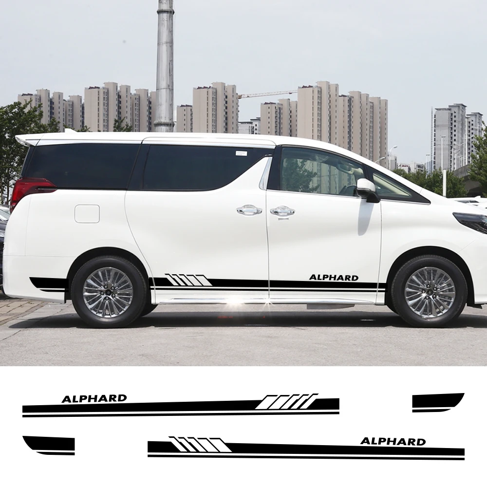 Van Stickers For Toyota Alphard Vellfire MVP Camper Graphic Stripes Custom Style Cover Car Vinyl Decals Tuning Auto Accessories