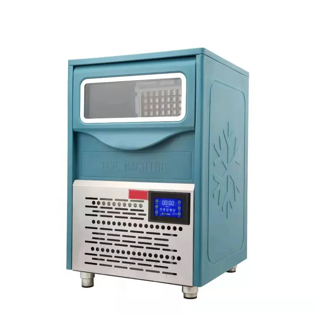 High-Capacity Stainless Steel Ice Makers with Fast Ice-Making Time 220V Ice Cube Shape-Hot-Selling Commercial Use