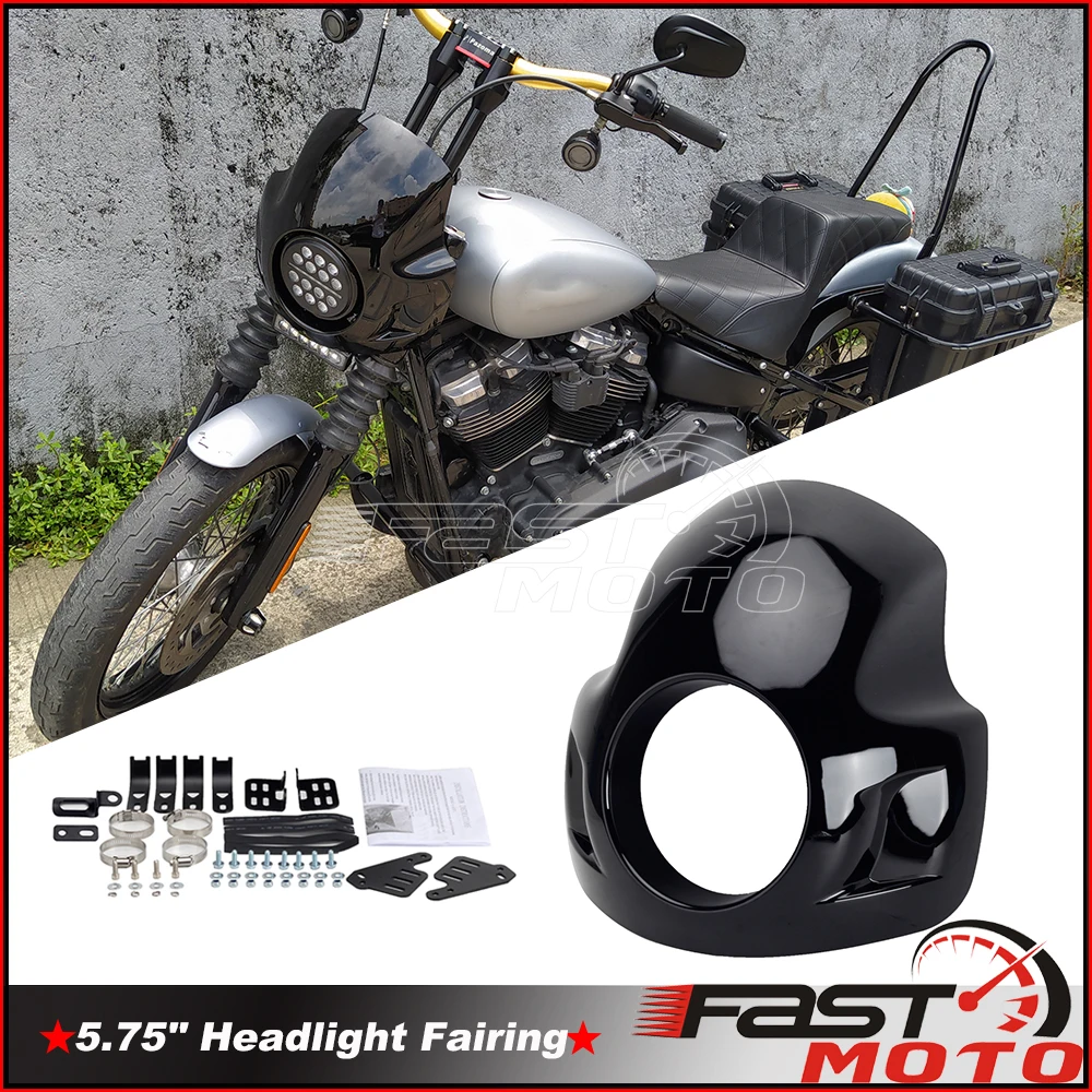 

Cafe Racer Sport Headlight Fairing Cowl Windshield W/ 35-49mm Fork Mount For Harley Sportster XL 1200 Iron 883 Dyna Low Rider