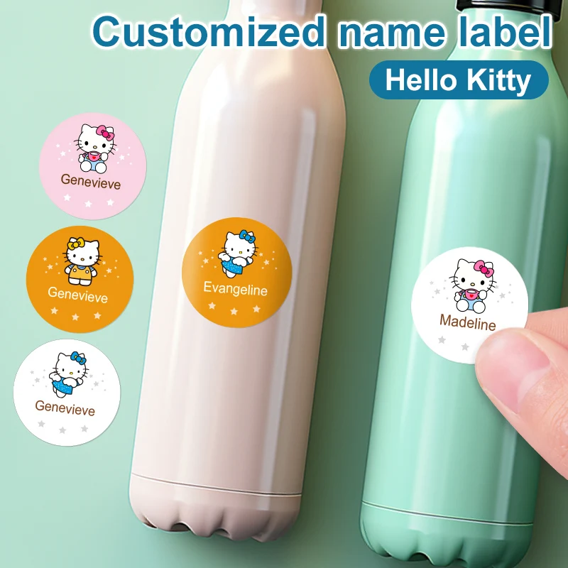 

Sanrio Hello Kitty индивидуальные наклейки с именами персонализированные этикетки для ноутбуков, сумок и канцелярских товаров идеальный подарок «Снова в школу»