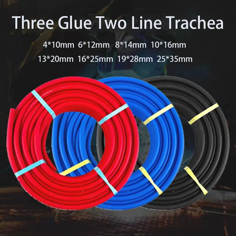 1m/Lot 4mm-25mm ID High Pressure Oxygen Tube Acetylene Pipe Industrial Super Air Hose Belt Welding Hose Gas Cutting Pipe