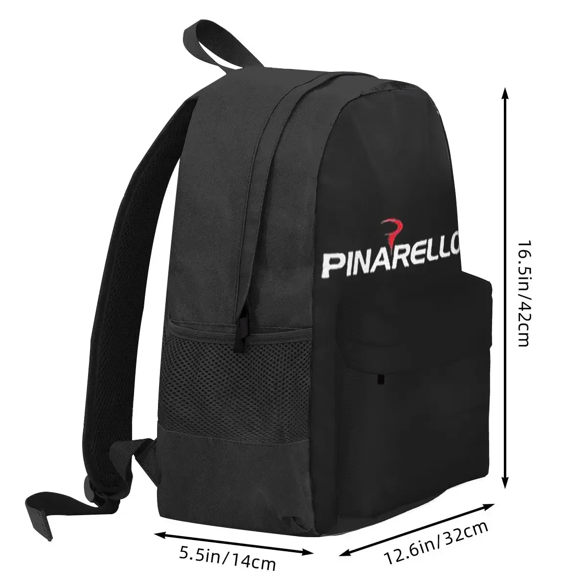 White Script Pinarello Bikes Backpacks Boys Girls Bookbag Students School Bags Cartoon Rucksack Travel Rucksack Shoulder Bag