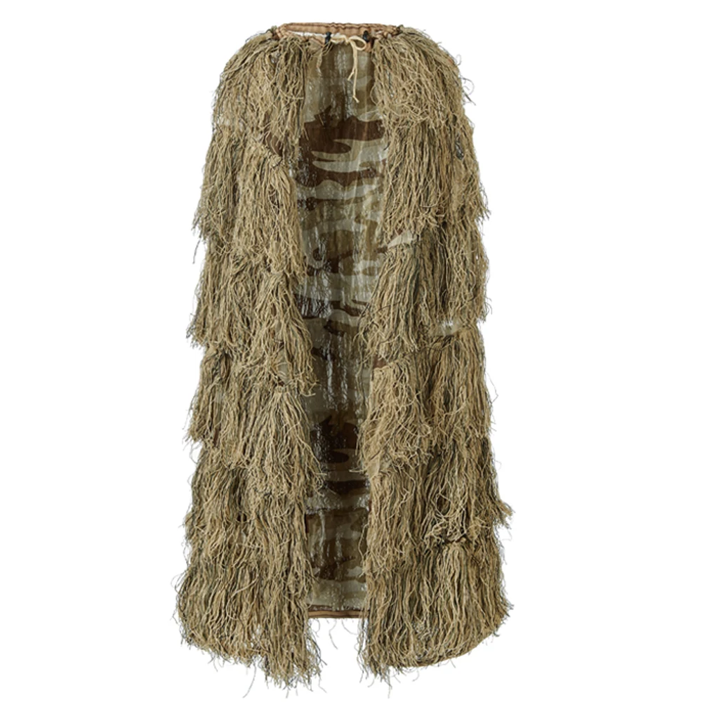 Leichtes Ghillie Poncho taktisches Scharfschützen Ghillie Top für Airsoft Paintball Ghillie Poncho Anzug Wald – Detail 10