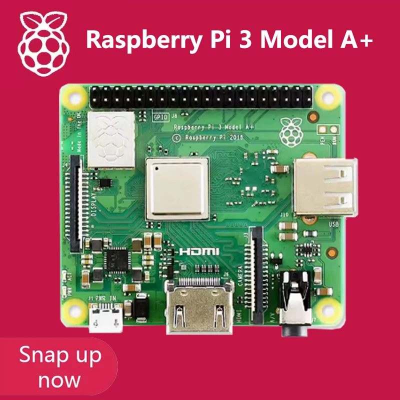 Original Raspberry Pi 3 Model A+ Plus 4-Core CPU BMC2837B0 512M RAM Pi 3A+ with WiFi and Bluetooth