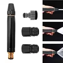 1PCS Metal High Pressure Car Wash Nozzle with Adapter Kit Multifunctional Powerful Water Spray Gun for Car Yard Pet Cleaning