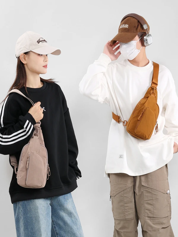 Bolso Bandolera ro y Versátil para Mujer, Estilo Pechera, Moderno, de Un Solo Hombro, Deportivo, Pequeño