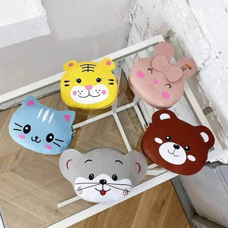 

PU Cartoon Animal Cute Coin Purse Mini Zipper Kids Girl Coin Wallet Women Earphone Lipstick Money Card Bag Pouch Purse
