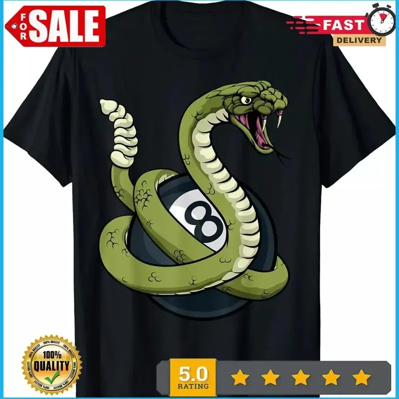 

NEW LIMITED Snake Pool 8 Ball Billiards Best Design Great T Shirt S 5XL