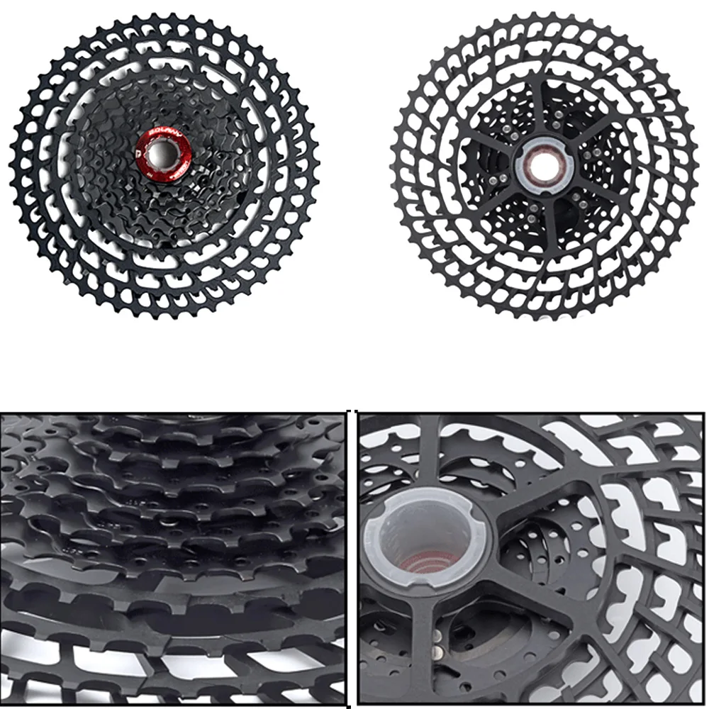 Ultralight Black 10/11/12 Speed Flywheel 11-50/52T Bike Cassette MTB Mountain Bike Flywheel Bike Accessories