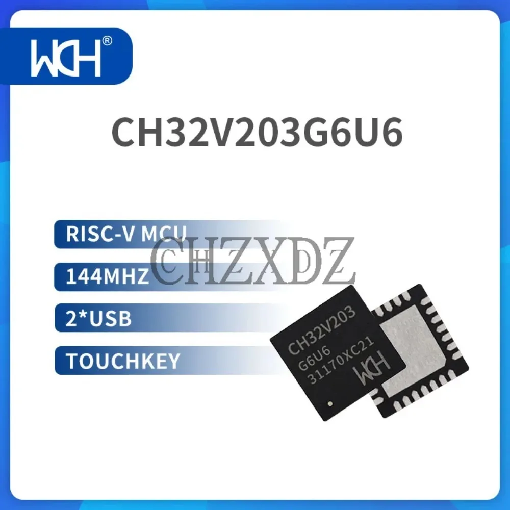 20Pcs/Lot CH32V203 RISC-V MCU 144MHz 2*USB Touchkey CAN WCH