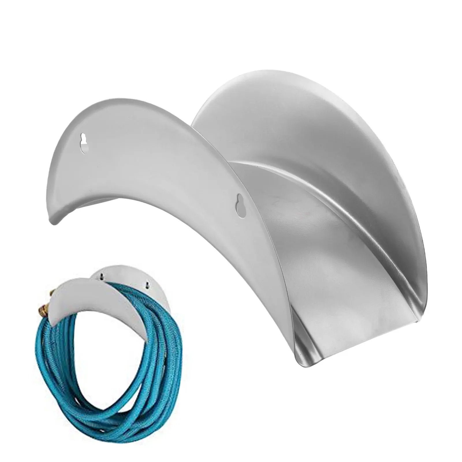Garden Hose Storage Garden Hose Hanger Convenient Storage Easy To Install High-Quality Materials Outdoor Use Sliver
