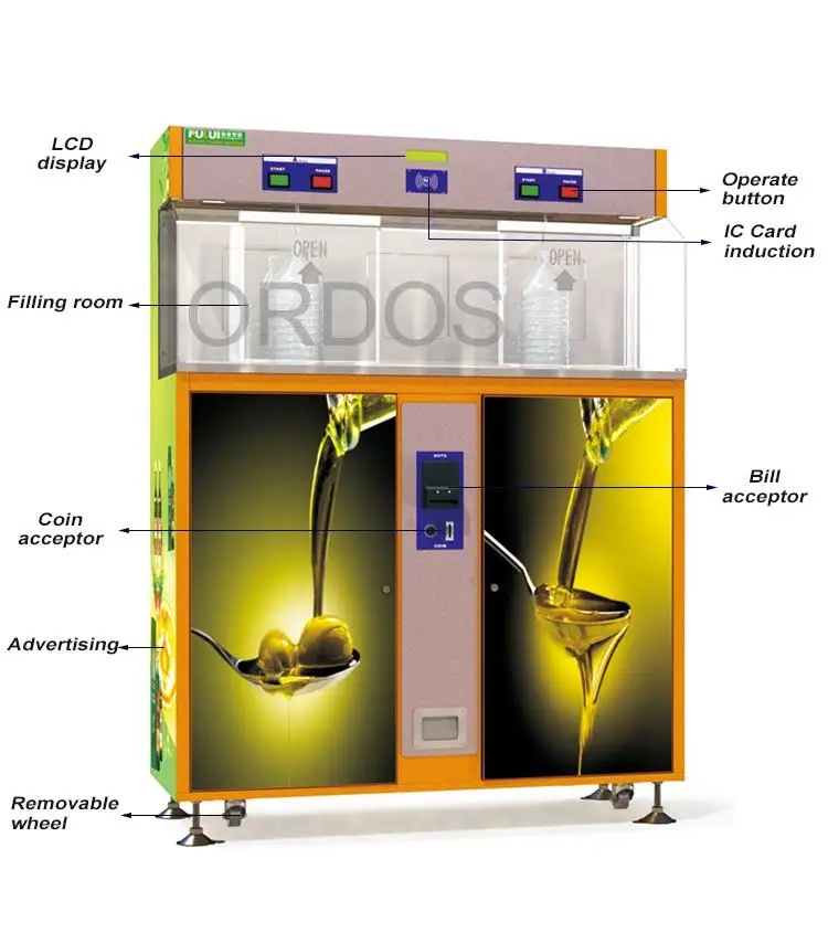 High Quality Automatic cooking oil vending machine