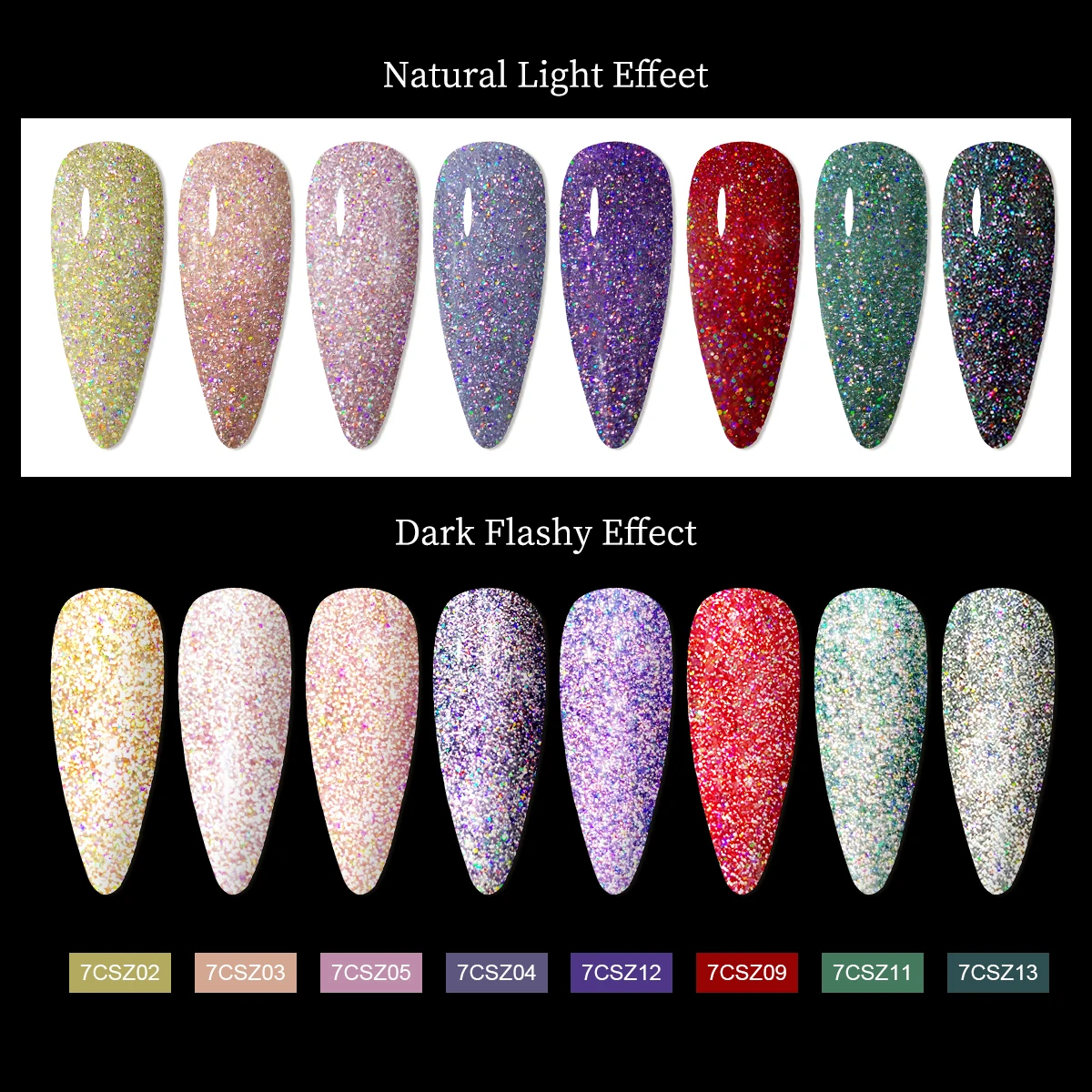 Groillim Single Bottle Rainbow Rhinestone Gel-Nagellack – glänzender Effekt, alkoholfrei, 0,24 Unzen – glitzernde Nägel, Salon geeignet