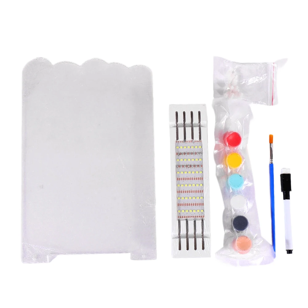 Handprint Craft Kit with Night Light Function for Family DIY Activity Using Safe Paints 31/20cm Transparent Design