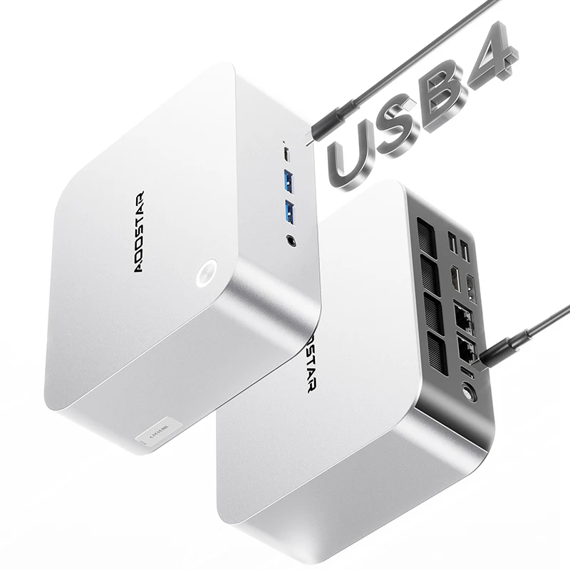 Aoostar MACO Ryzen 7 H 255 OCuLink كمبيوتر صغير AMD بصمة 2 * USB4 2 * NVMe 2 * 2.5G LAN Windows 11 WiFi6 سطح المكتب NUC ألعاب الكمبيوتر