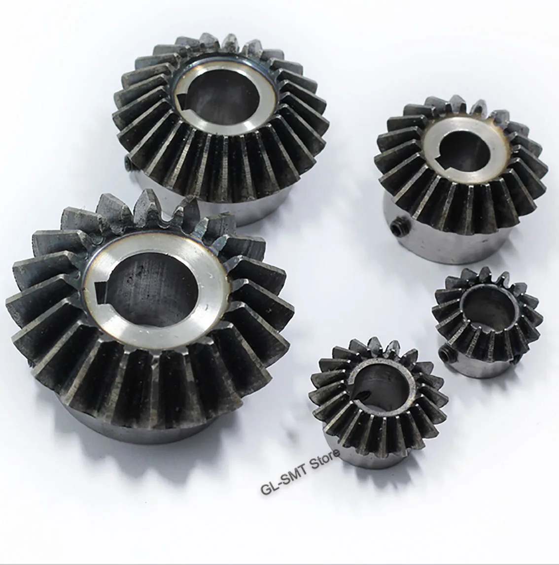 1Pc 1.5/2 Module 15-30 Tooth Bevel Gear With Keyway 1:1 90 Degrees 45# Steel Mechanical Power Transmission Gear