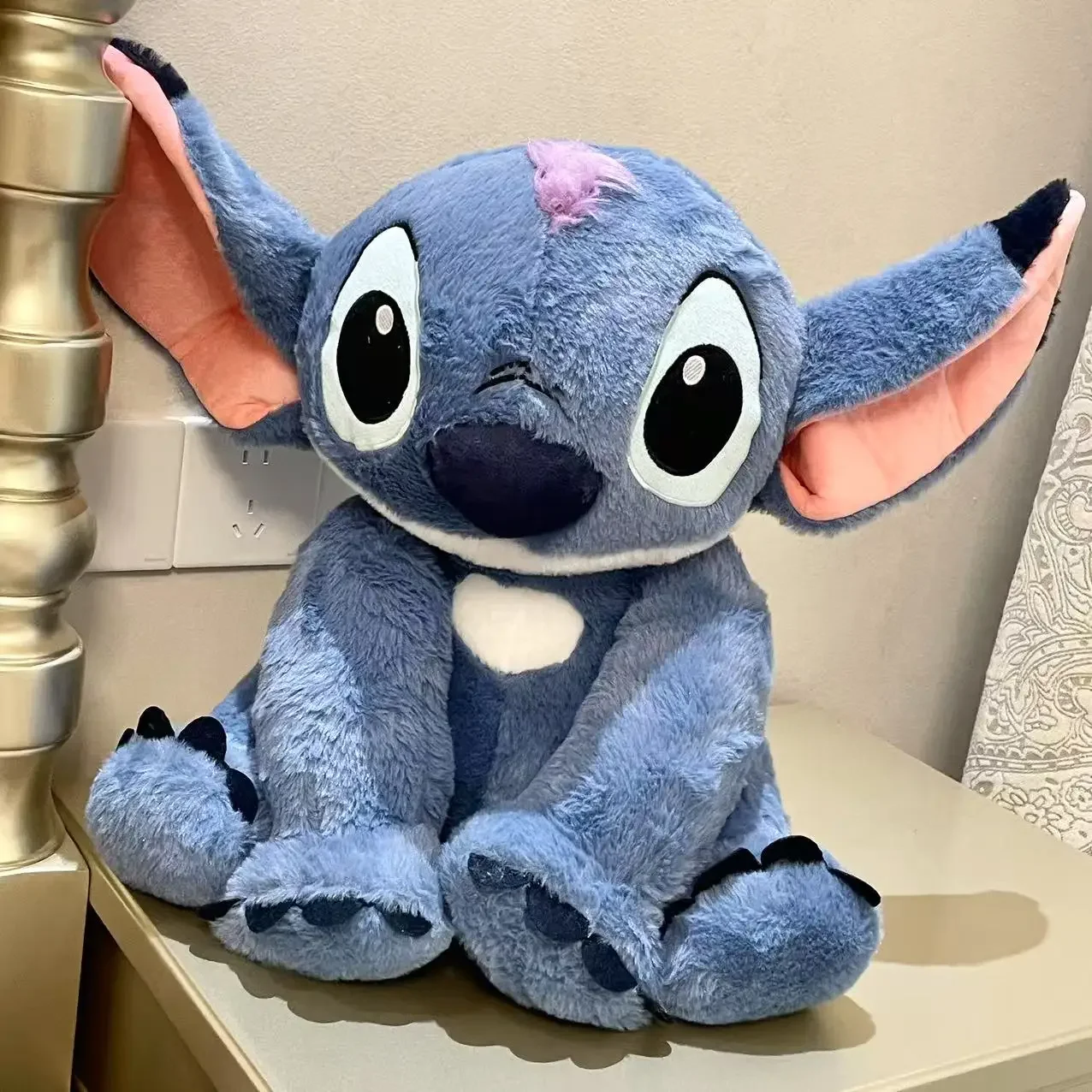 

45cm Lovely Stitch and Angel Plushies Soft Stuffed Anime Figure Doll Fluffy Stitch Pillow Soothing Doll Birthday Gifts Girl