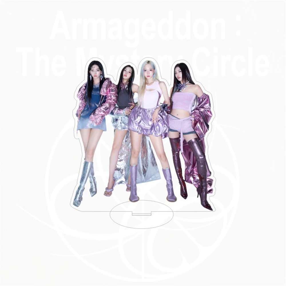 KPOP Album Armageddon Acrylic Stand Figure NINGNING WINTER GISELLE KARINA Two-Sided Standing Model Desktop Ornaments Fans Gift