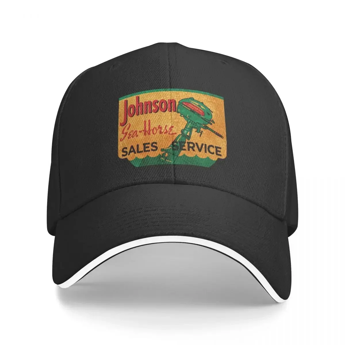 

Johnson Seahorse Vintage Outboard Motors USA Baseball Cap western Hat fishing hat Mens Hats Women's