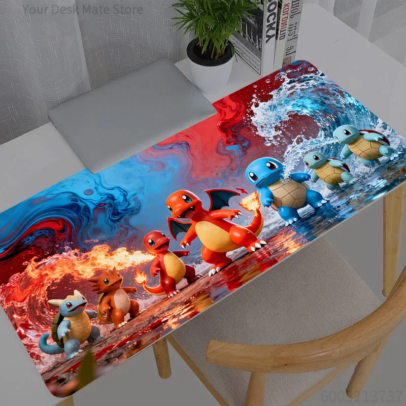 Large E-sports New Mouse Pad Smooth Pokemon Pikachu Flexible Rubber Gamer PC Computer Keyboard For CSGO Kawaii Mosuepad