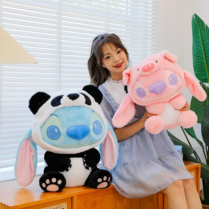 60cm tamanho grande disney dos desenhos animados bonito panda traje ponto pelúcia animal boneca plushies presente de aniversário das crianças brinquedos de animação