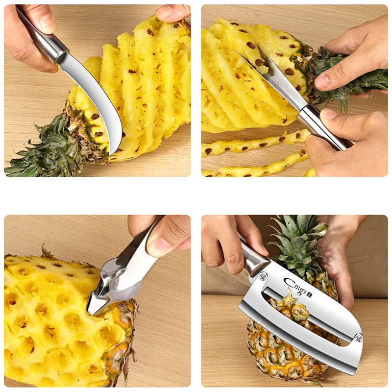 Neues Ananas-Schälmesser aus Edelstahl, Multifunktions-Schälmesser, Zuckerrohr-Schäler-Werkzeuge, moderner kommerzieller Haushalt