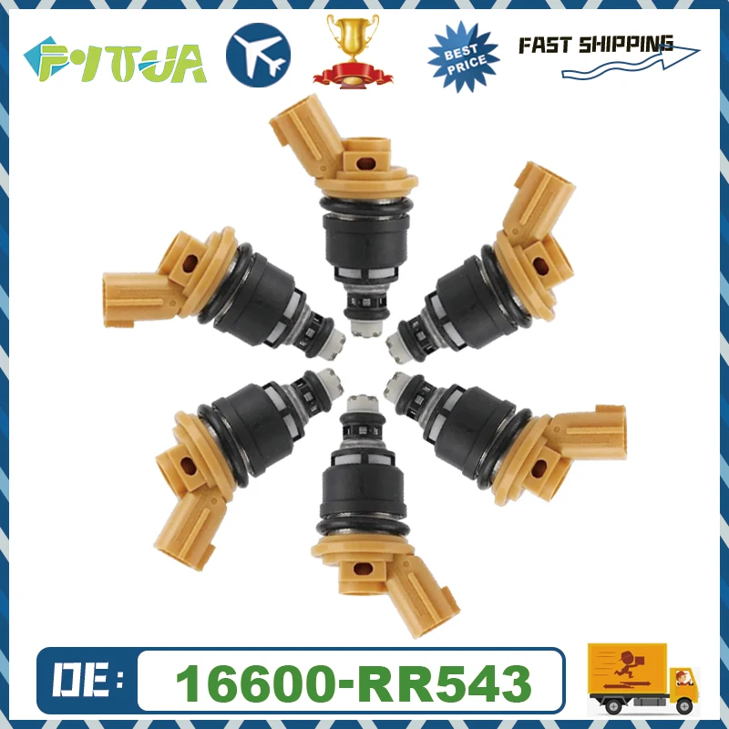 

Топливная форсунка 16600-RR543 4/6 шт. для 300ZX Z32 RB25DET VG30DETT SR20DET KA24, желтая, новая