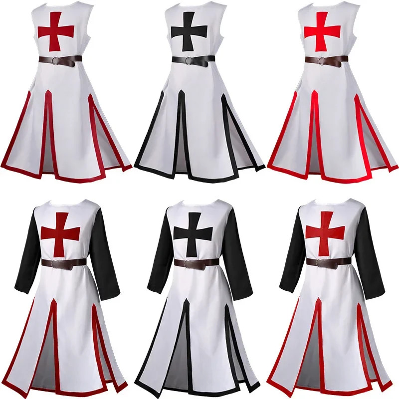 New Templar cos costumes Medieval Crusader robes costumes Ball party costumes