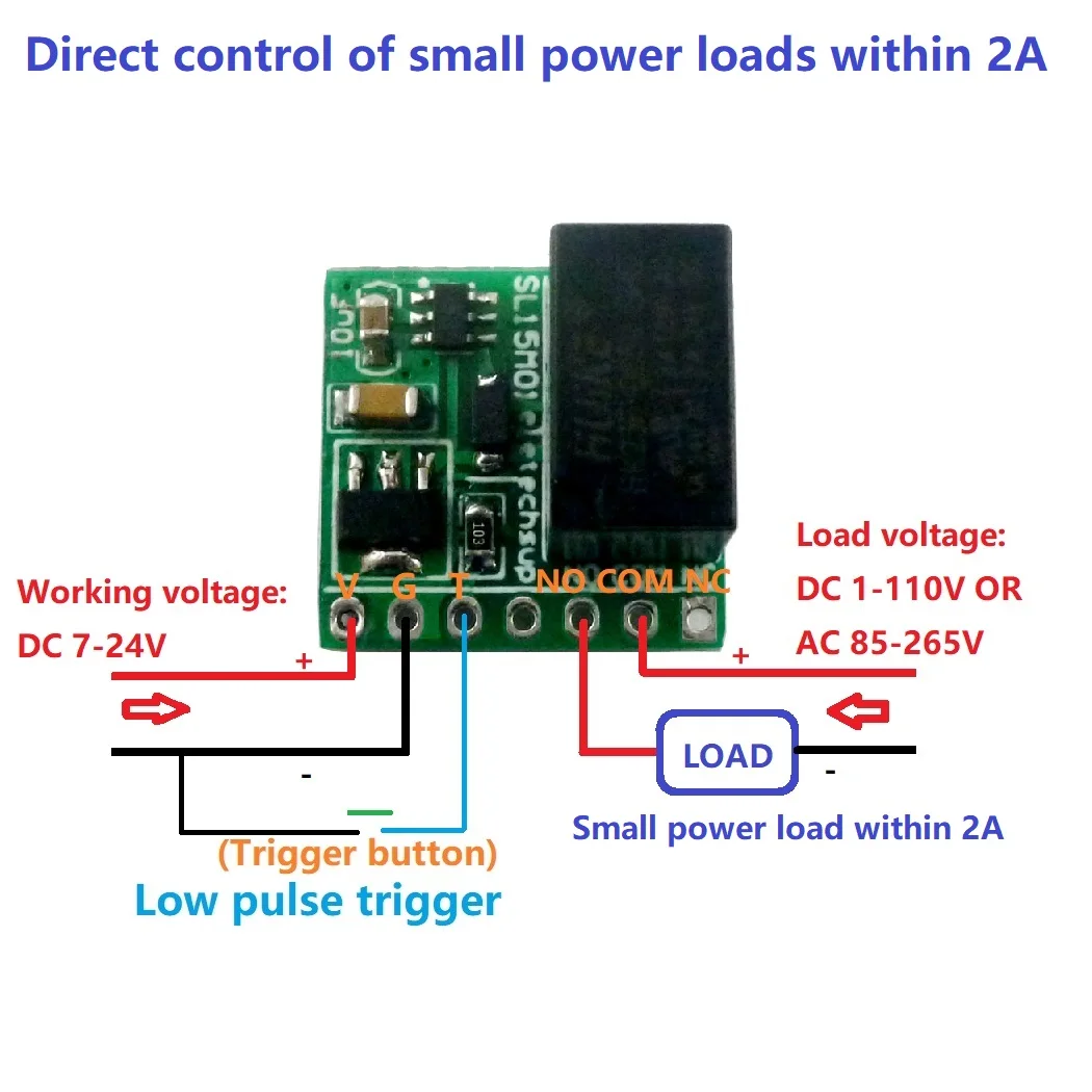 รีเลย์ล็อกตัวเองแบบ bistable 2A ขนาดเล็ก DC 7-24V แผงไฟฟ้า10ชิ้น