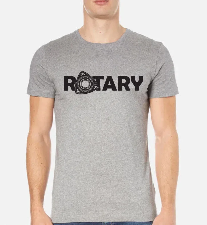 Men  Summer Tops Tees Size T-Shirt ROTARY Word T-shirt Engine Wankel Classic Japanese Car Fans Casual Men Tees