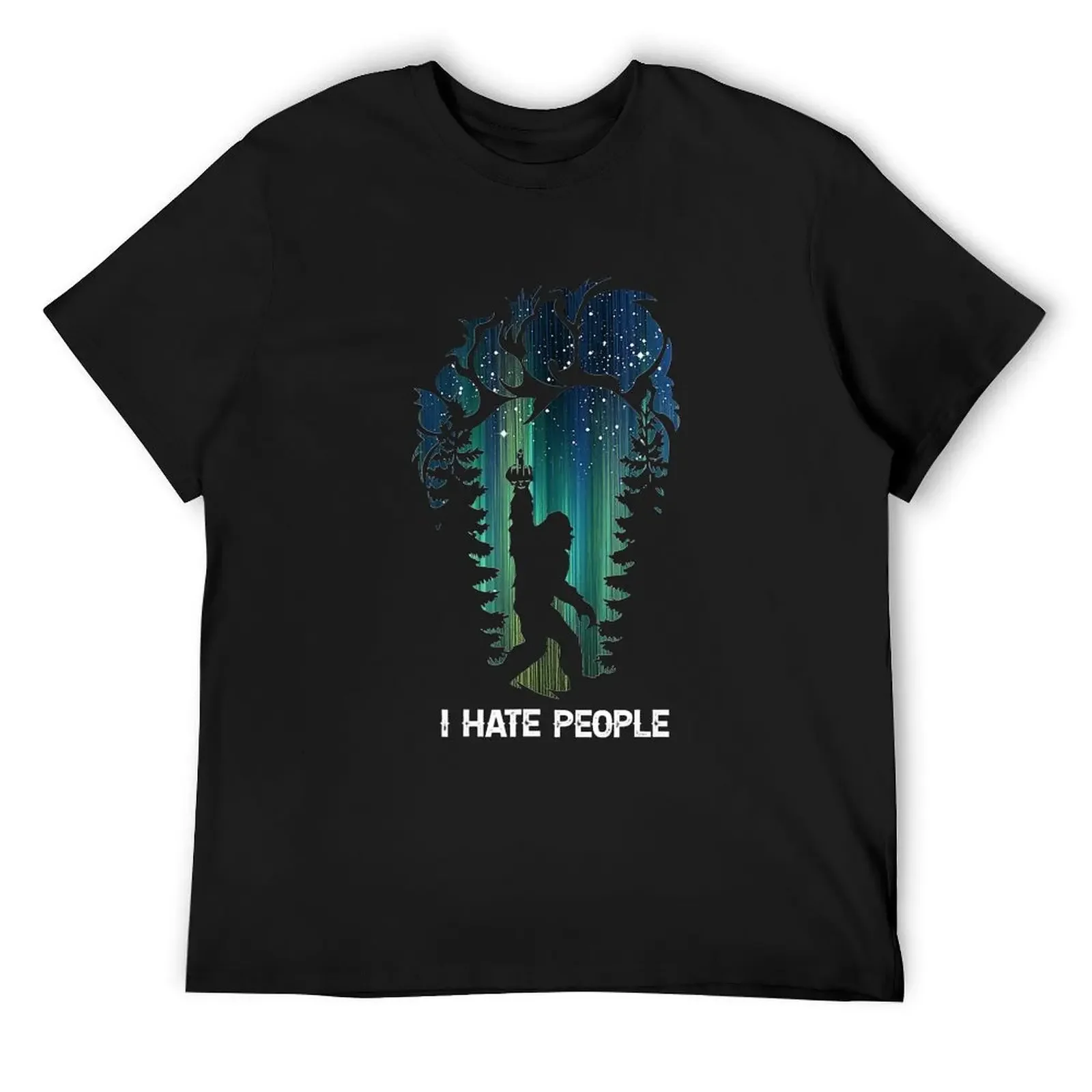 

Bigfoot Middle Fingers I Hate People T-Shirt quick-drying custom shirt quick drying blanks men t shirt