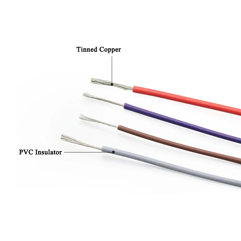 5/10m Electronic Wire Tinned Copper Cable PVC Insulated 14AWG 16AWG 18AWG 20AWG 22AWG 24AWG 26AWG 28AWG 30AWG DIY UL1007 Line