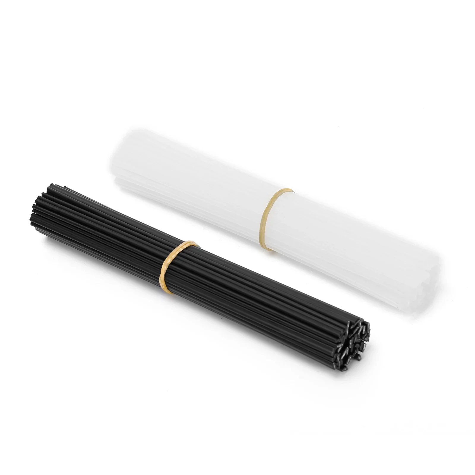 50Pcs Plastic Welding Rods(White Black) - PP Plastic Welder Rods For Bumper Plastic Repair Suitable For Car/Kayak Plastic Repair